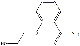 2-(2-hydroxyethoxy)benzene-1-carbothioamide Struktur