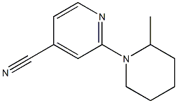 2-(2-methylpiperidin-1-yl)isonicotinonitrile Struktur