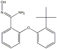 2-(2-tert-butylphenoxy)-N'-hydroxybenzene-1-carboximidamide Struktur