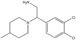 2-(3,4-dichlorophenyl)-2-(4-methylpiperidin-1-yl)ethan-1-amine Struktur