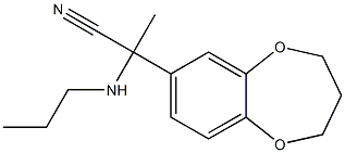 2-(3,4-dihydro-2H-1,5-benzodioxepin-7-yl)-2-(propylamino)propanenitrile Struktur