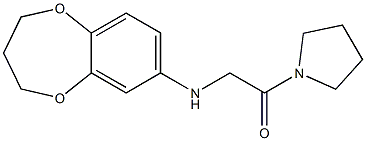 2-(3,4-dihydro-2H-1,5-benzodioxepin-7-ylamino)-1-(pyrrolidin-1-yl)ethan-1-one Struktur