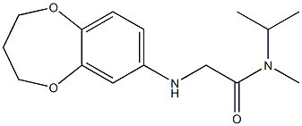 2-(3,4-dihydro-2H-1,5-benzodioxepin-7-ylamino)-N-methyl-N-(propan-2-yl)acetamide Struktur