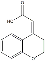 2-(3,4-dihydro-2H-1-benzopyran-4-ylidene)acetic acid Struktur