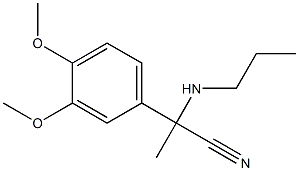 2-(3,4-dimethoxyphenyl)-2-(propylamino)propanenitrile Struktur