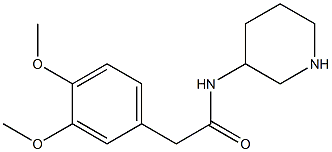 2-(3,4-dimethoxyphenyl)-N-(piperidin-3-yl)acetamide Struktur