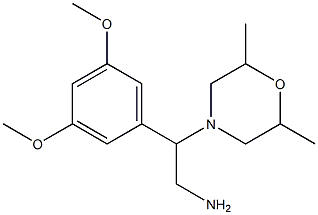 2-(3,5-dimethoxyphenyl)-2-(2,6-dimethylmorpholin-4-yl)ethan-1-amine Struktur