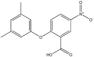 2-(3,5-dimethylphenoxy)-5-nitrobenzoic acid Struktur