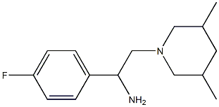 2-(3,5-dimethylpiperidin-1-yl)-1-(4-fluorophenyl)ethanamine Struktur