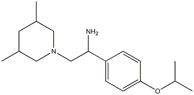 2-(3,5-dimethylpiperidin-1-yl)-1-[4-(propan-2-yloxy)phenyl]ethan-1-amine Struktur