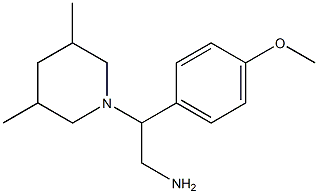 2-(3,5-dimethylpiperidin-1-yl)-2-(4-methoxyphenyl)ethanamine Struktur