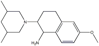 2-(3,5-dimethylpiperidin-1-yl)-6-methoxy-1,2,3,4-tetrahydronaphthalen-1-amine Struktur