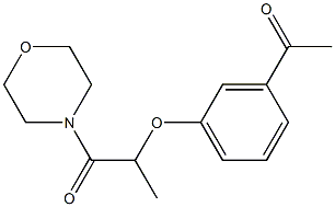 2-(3-acetylphenoxy)-1-(morpholin-4-yl)propan-1-one Struktur