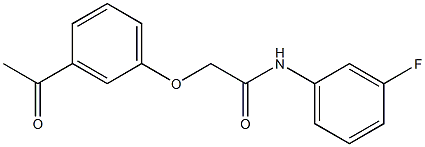 2-(3-acetylphenoxy)-N-(3-fluorophenyl)acetamide Struktur