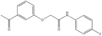 2-(3-acetylphenoxy)-N-(4-fluorophenyl)acetamide Struktur