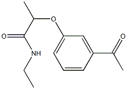 2-(3-acetylphenoxy)-N-ethylpropanamide Struktur