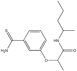 2-(3-carbamothioylphenoxy)-N-(pentan-2-yl)propanamide Struktur