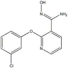 2-(3-chlorophenoxy)-N'-hydroxypyridine-3-carboximidamide Struktur