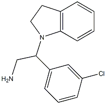 2-(3-chlorophenyl)-2-(2,3-dihydro-1H-indol-1-yl)ethan-1-amine Struktur