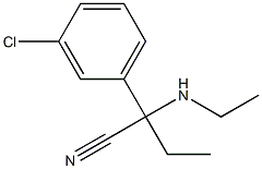 2-(3-chlorophenyl)-2-(ethylamino)butanenitrile Struktur