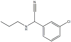 2-(3-chlorophenyl)-2-(propylamino)acetonitrile Struktur