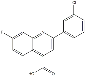 2-(3-chlorophenyl)-7-fluoroquinoline-4-carboxylic acid Struktur