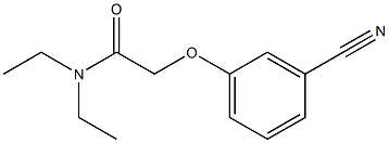 2-(3-cyanophenoxy)-N,N-diethylacetamide Struktur