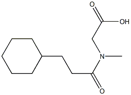 2-(3-cyclohexyl-N-methylpropanamido)acetic acid Struktur