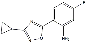 2-(3-cyclopropyl-1,2,4-oxadiazol-5-yl)-5-fluoroaniline Struktur