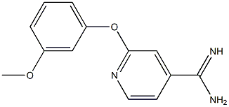 2-(3-methoxyphenoxy)pyridine-4-carboximidamide Struktur