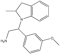 2-(3-methoxyphenyl)-2-(2-methyl-2,3-dihydro-1H-indol-1-yl)ethan-1-amine Struktur