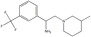 2-(3-methylpiperidin-1-yl)-1-[3-(trifluoromethyl)phenyl]ethanamine Struktur