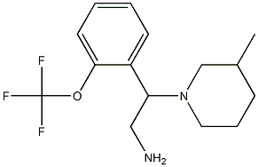 2-(3-methylpiperidin-1-yl)-2-[2-(trifluoromethoxy)phenyl]ethan-1-amine Struktur