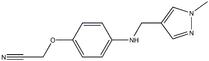 2-(4-{[(1-methyl-1H-pyrazol-4-yl)methyl]amino}phenoxy)acetonitrile Struktur