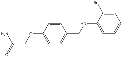 2-(4-{[(2-bromophenyl)amino]methyl}phenoxy)acetamide Struktur