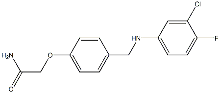 2-(4-{[(3-chloro-4-fluorophenyl)amino]methyl}phenoxy)acetamide Struktur