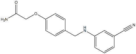 2-(4-{[(3-cyanophenyl)amino]methyl}phenoxy)acetamide Struktur