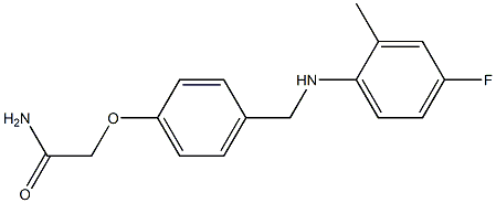 2-(4-{[(4-fluoro-2-methylphenyl)amino]methyl}phenoxy)acetamide Struktur