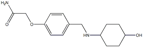 2-(4-{[(4-hydroxycyclohexyl)amino]methyl}phenoxy)acetamide Struktur