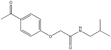 2-(4-acetylphenoxy)-N-isobutylacetamide Struktur