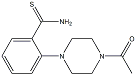 2-(4-acetylpiperazin-1-yl)benzene-1-carbothioamide Struktur