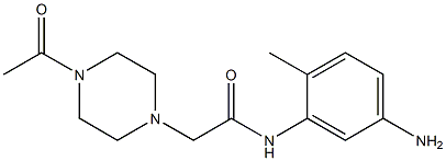 2-(4-acetylpiperazin-1-yl)-N-(5-amino-2-methylphenyl)acetamide Struktur