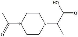 2-(4-acetylpiperazin-1-yl)propanoic acid Struktur