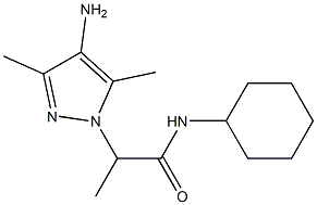 2-(4-amino-3,5-dimethyl-1H-pyrazol-1-yl)-N-cyclohexylpropanamide Struktur