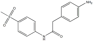 2-(4-aminophenyl)-N-(4-methanesulfonylphenyl)acetamide Struktur