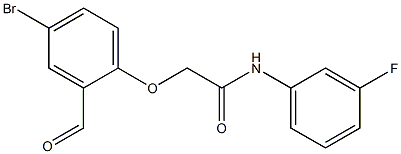 2-(4-bromo-2-formylphenoxy)-N-(3-fluorophenyl)acetamide Struktur