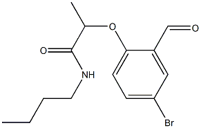 2-(4-bromo-2-formylphenoxy)-N-butylpropanamide Struktur