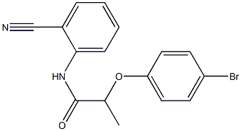 2-(4-bromophenoxy)-N-(2-cyanophenyl)propanamide Struktur