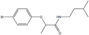 2-(4-bromophenoxy)-N-(3-methylbutyl)propanamide Struktur