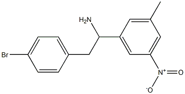 2-(4-bromophenyl)-1-(3-methyl-5-nitrophenyl)ethan-1-amine Struktur